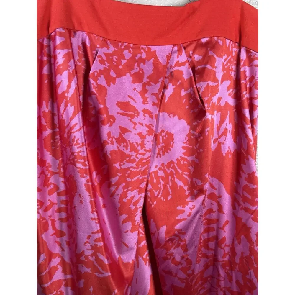 Diane von‎ Furstenberg Payne Sz 6 Red and Pink Floral Sleeveless Mini Dress